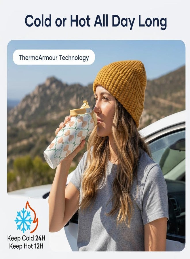 موكا كوب موكا ميوز كوليكشن معزول من الفولاذ المقاوم للصدأ سعة 40 أونصة مع مقبض | كوب سفر بجدار مزدوج معزول بتفريغ الهواء للمشروبات الساخنة والباردة | كوب قابل لإعادة الاستخدام مانع للتسرب (فيينا) - Image 3